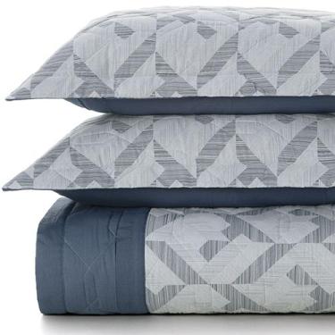 Imagem de Jogo de Colcha Queen Karsten Percal 160 Fios 100% Algodão Estampado Ca