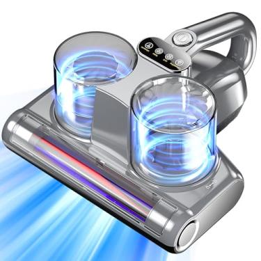 Imagem de YUFAC Aspirador de cama 5 em 1 com aspirador de colchão de sucção, 16 kPa, 253,7 nm, luz UV-C, filtragem HEPA, aquecimento ultrassônico, 30.000 rpm, filtro de substituição incluído