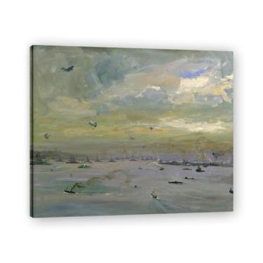 Imagem de Main Base John Lavery Classic Realist Portrait & War Scene Canvas Art – Decoração de parede de arte irlandesa para casa 30 x 36 cm emoldurada