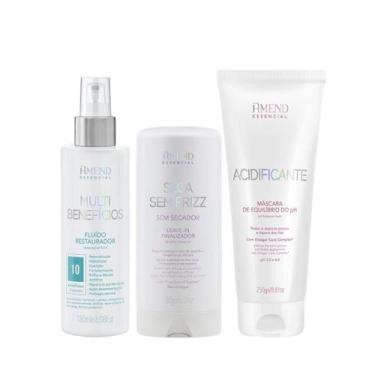 Imagem de Kit Amend Essencial Fluido Multibeneficios, Seca Sem Frizz e Acidifica