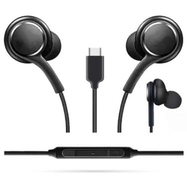 Imagem de Fone De Ouvido Tipo C Microfone E Controle De Volume Compatível Samsung S20 S21 S22 S23 A14 A54 M54
