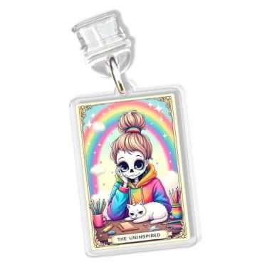 Imagem de Os pingentes não inspirados para Kindle para telefone, pingente de plugue de poeira esqueleto de 3,8 cm, cartão de tarô, saúde mental, relâmpago desmotivado/porta de carregamento tipo C acessórios de