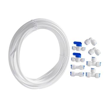 Imagem de IEUDNS Kit de conector de tubo de água, conector de geladeira, acessório, conexões de conexão rápida, máquina de gelo prática com encaixe de filtro de saída, Style B