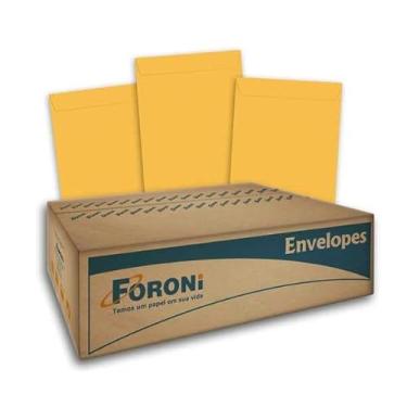 Imagem de Envelope Saco Kraft Ouro 80g 250x353mm CX 250 UN Foroni