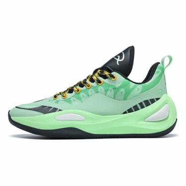 Imagem de Novetra Tênis de basquete juvenil Tênis esportivos de quadra Tênis escolares Liga de corrida Treinamento de rua Tênis esportivos para atividades ao ar livre(Green,43 BR)