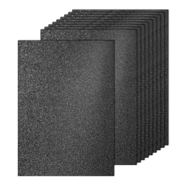 Imagem de PATIKIL 60 folhas de papelão preto com glitter, 21 x 29,7 cm, papel brilhante A4, cartolina, 250 g/m², papel brilhante para artesanato, scrapbook, arte faça-você-mesmo, festa de casamento