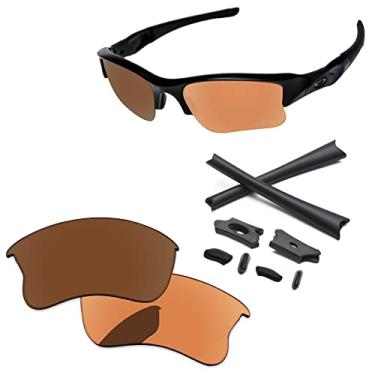 Imagem de PapaViva Lentes de reposição e kits de borracha para óculos de sol Oakley Flak Jacket XLJ OO9009 63 mm, Laranja fotocrômica, Flak Jacket XLJ