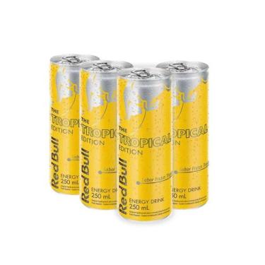 Imagem de Kit 4 Energético Red Bull Tropical Edition 250ml cada