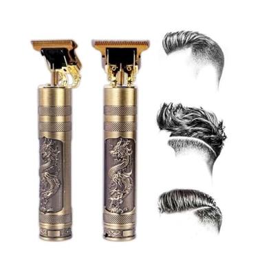 Imagem de [Compre 1 Leve 2 Kits] Máquina de Cortar Cabelo e Barba Dragão – Motor Turbo 7.000RPM – Lâmina T Blade – Bivolt, Recarregável – Design Ergonômico com Acessórios Inclusos
