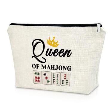 Imagem de Bolsa de maquiagem Sazuwu Mahjong Queen, presente para mulheres amante