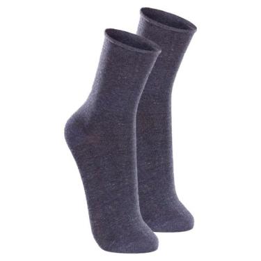 Imagem de Kit com 2 Pares de Meias sem Punho Casual Lupo 1275-011, Azul, 45-48