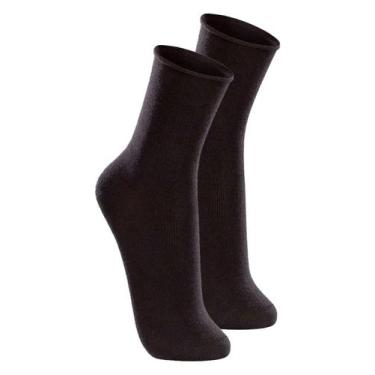 Imagem de Kit com 2 Pares de Meias sem Punho Casual Lupo 1275-011, Preto, 37-44