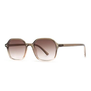 Imagem de Óculos de sol polarizados para mulheres, estilo retrô hexagonal, proteção UV400 (C3)