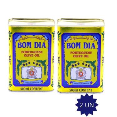 Imagem de Kit 2 Latas Azeite De Oliva Bom Dia Lata 500ml Português