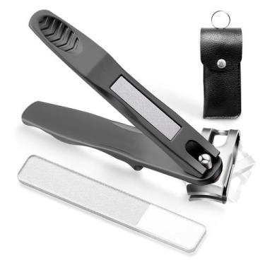 Imagem de Cortador de unhas ILLFER, giratório de 360, alça longa, preta