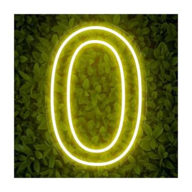 Imagem de Painel Led Neon Número Luminoso 0 Zero 60cm Decoração Festa - letreiro