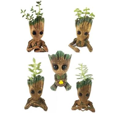 Imagem de Kit Com 5 Baby Groot Porta Treco Vaso Para Suculentas Cactos - Gama