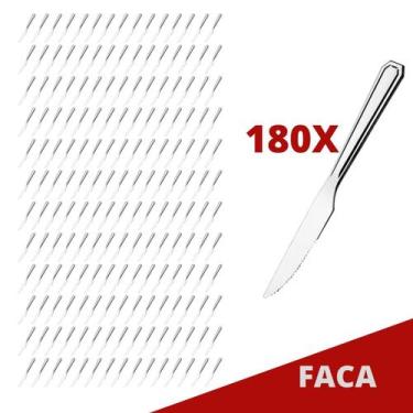 Imagem de Kit Restaurante Faca De Reforçada Inox 180 Pçs Bar / Casa - PRATICASA,