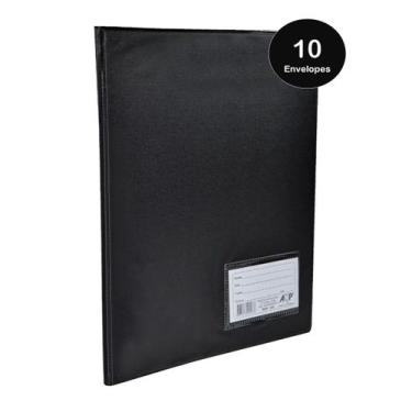 Imagem de Pasta Catálogo com 10 Envelopes PVC com Visor frontal ACP Ideal para o
