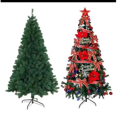 Imagem de Árvore de Natal Grande Pinheiro 1,80m 600 Galhos Verde Luxo Cheia - BF