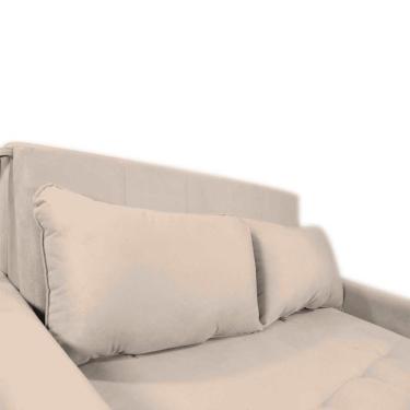 Imagem de Sofá Cama Compacto 2 Lugares 1,38 Larg Amora New Matrix Suede Bege
