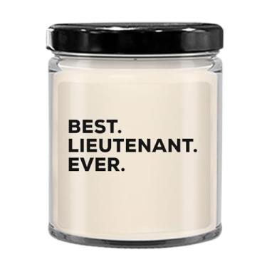 Imagem de Vela de presente de tenente, melhor tenente de todos os tempos, vela perfumada para apreciação militar ou aposentadoria, ideia de presente de cesta de aniversário e Natal