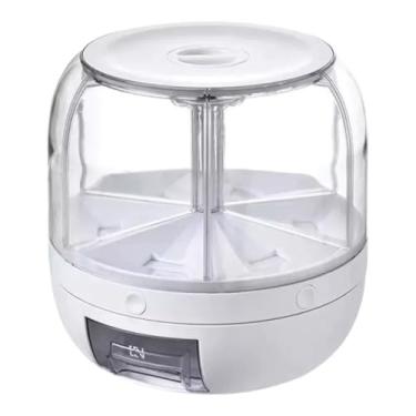 Imagem de Dispenser de Alimentos Giratório para Cereais e Grãos, 6 Compartimentos