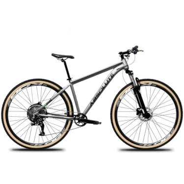 Imagem de Bicicleta MTB Aro 29 Absolute Nero V Em Aluminio 12 Velocidades Pedivela Single Coroa Unica Freio Disco Garfo de Suspensão,19,Cinza