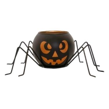 Imagem de FLCPJGV Porta-velas, Porta-velas, Castiçal, Decoração de Mesa, Um Impressionante Feito de Ferro para Uma Atmosfera Assustadora para Festas de Hallowe, Style a 20cmx8cm, Tamanho real