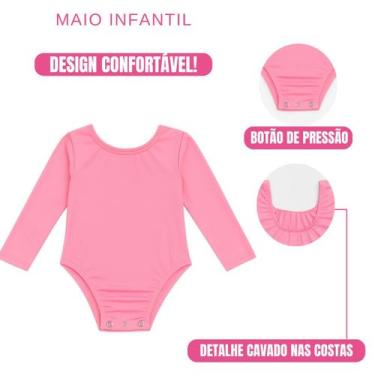 Imagem de Macacão Bebê Menina Roupa de Praia Piscina Maio Manga Longa Proteção U