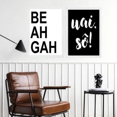 Imagem de Kit 2 Quadros Mineiro De Belo Horizonte - Bh 45X34Cm - Vidro