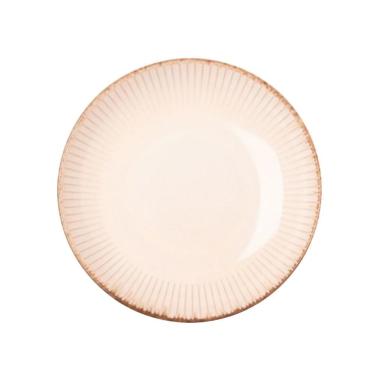 Imagem de Jogo 10 Prato Fundo Para Massas Cerâmica Linear Branco 23cm Lyor