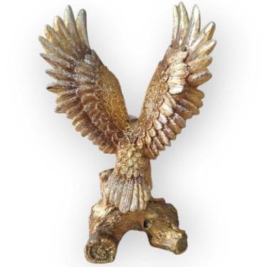 Imagem de Estátua Decorativa Águia Dourada em Voo – Escultura de para Casa e Escritório