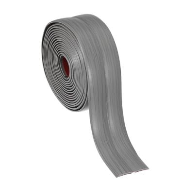 Imagem de PATIKIL Protetor de canto de parede 4.1 cm x 10 pés, protetor de borda de canto de parede autoadesivo acabamento de moldagem flexível para bancada de teto, grão de madeira cinza