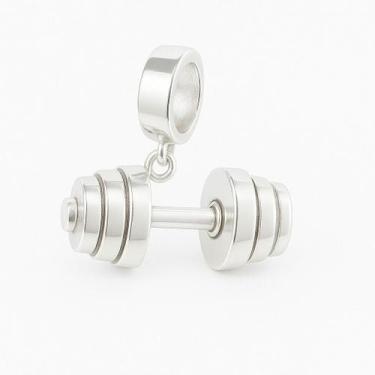 Imagem de Berloque Musculação Alteres Academia Prata 925 - Loja Das Pratas