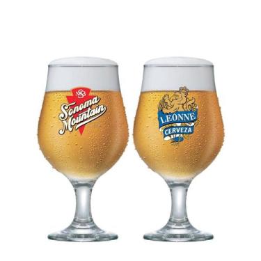 Imagem de Taça de Vidro Bélgica, Taça de Cerveja Frases 2pcs, 380ml Ruvolo