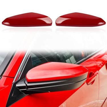 Imagem de Capa de espelho retrovisor para porta de carro, capa protetora para espelhos externos, compatível com Honda Civic 2016 2017 2018 2019 2020 2021 (azul dourado escuro, lado esquerdo do motorista)