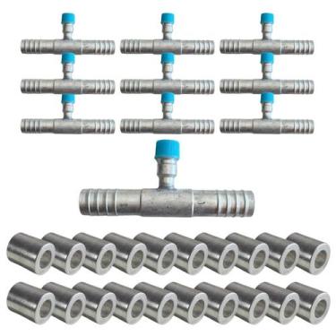 Imagem de Kit Caneca E Emenda Com Ventil R134 12mm Alumínio 30 Unidades - LETÍCI