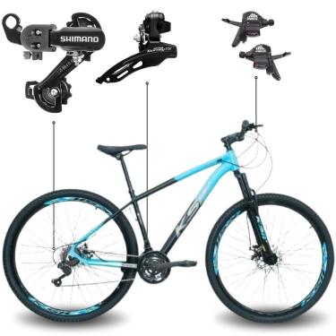 Imagem de Bicicleta Aro 29 Bike Ksw Xlt Shimano Freio Hidráulico 21 Marchas Azul Pant/pto Fos - Ad Prata