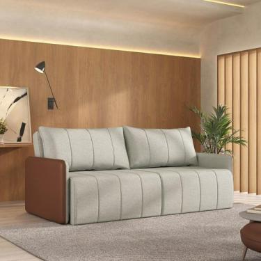 Imagem de Sofá Cama Retrátil e Reclinável 3 Lugares 225cm Jequitibá CabeCasa Mad