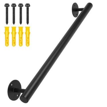 Imagem de Corrimão Purife de metal preto pesado de 0,7 m para escadas