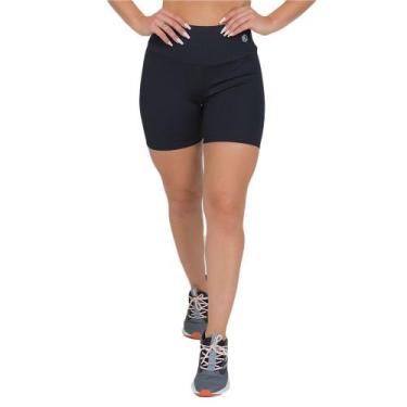 Imagem de Bermuda Feminina Fitness Suplex Lisa Preto - Manalinda, Preto, P