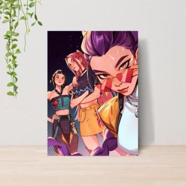 Imagem de Quadro Guerreiras do Kpop Saja Boys A4  Placa MDF 003 - Lomi Art