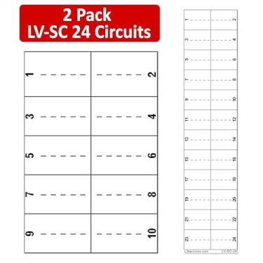Imagem de Littversions 24 circuitos 2 pacotes de vinil de substituição para Square D Schnider Homeline disjuntor elétrico painel fusível etiquetas adesivos adesivos LSDL à prova d'água