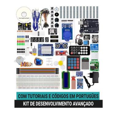 Imagem de Kit Avançado de Componentes Eletrônicos para Arduino - Caixa NFe Compl