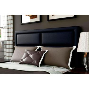 Imagem de Painel de Cama Box Estofada Casal New York Corano Preto - Probel