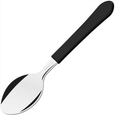 Imagem de Colher Para Chá Em Aço Inox E Cabo Preto Da Linha Leme - 23187400 - Tramontina Colher P-cha Inox Leme 23187-400 Tramont