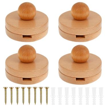 Imagem de ZJRDYYK Suporte de tapeçaria de parede, 4 peças de clipes de parede de colcha, grampos de pendurar para tapeçaria, ganchos para pendurar e exibir colchas, tapetes têxteis, cobertores de carpete e