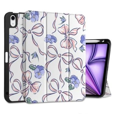 Imagem de DONGKE Capa para iPad Air de 11 polegadas M3 2025 / M2 2024 e iPad Air 5ª 2022/4ª geração 2020 10,9 polegadas, capa traseira ultrafina de TPU macio com suporte para lápis para despertar/hibernar