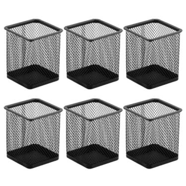 Imagem de Porta Canetas e Lápis, Organizador de Mesa de Metal Aramado para Escritório(06 Quadrados)
